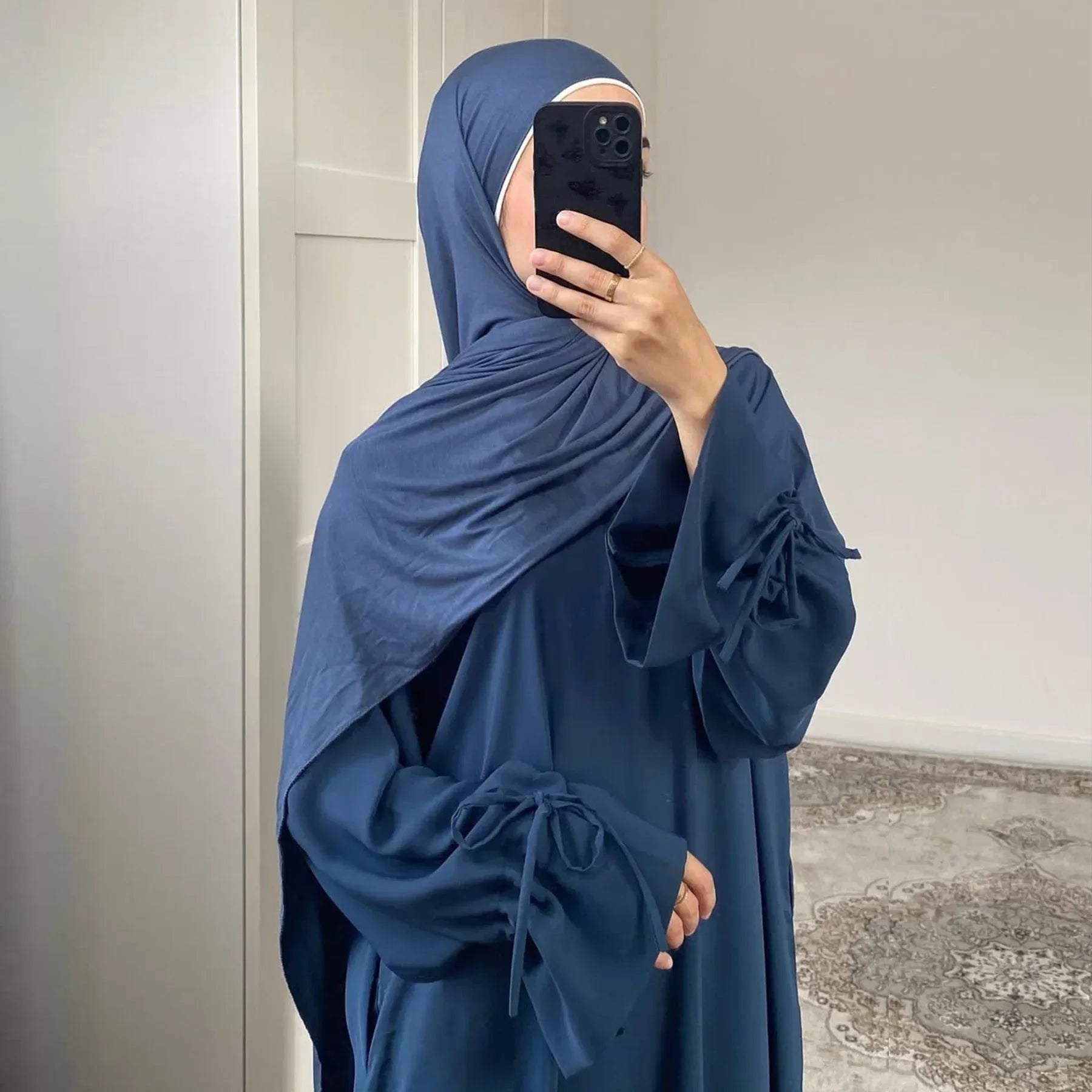 Eid Muslim Dress for Women Abaya Bow Jalabiya Ramadan Lace Up Vestidos Largos Islam Arab Long Robe Morocco Dubai Kaftan 2026