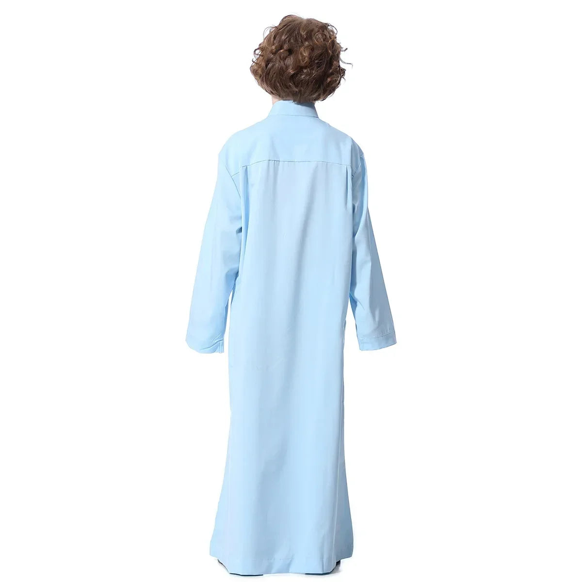 Muslim Saudi Arab Boys Robe Kids Abaya Kaftan Prayer Islam Ramadan Clothing Long Sleeve Thobe Middle East Teenage Dress Dubai