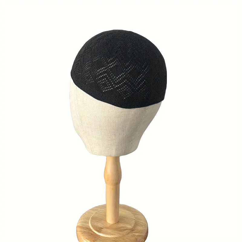 Muslim Men Prayer Hats Unisex Knitted Beanie Wrap Head Cap Islamic Ramadan Jewish India Cap Musulman Arab Men's Kippah Homme Hat