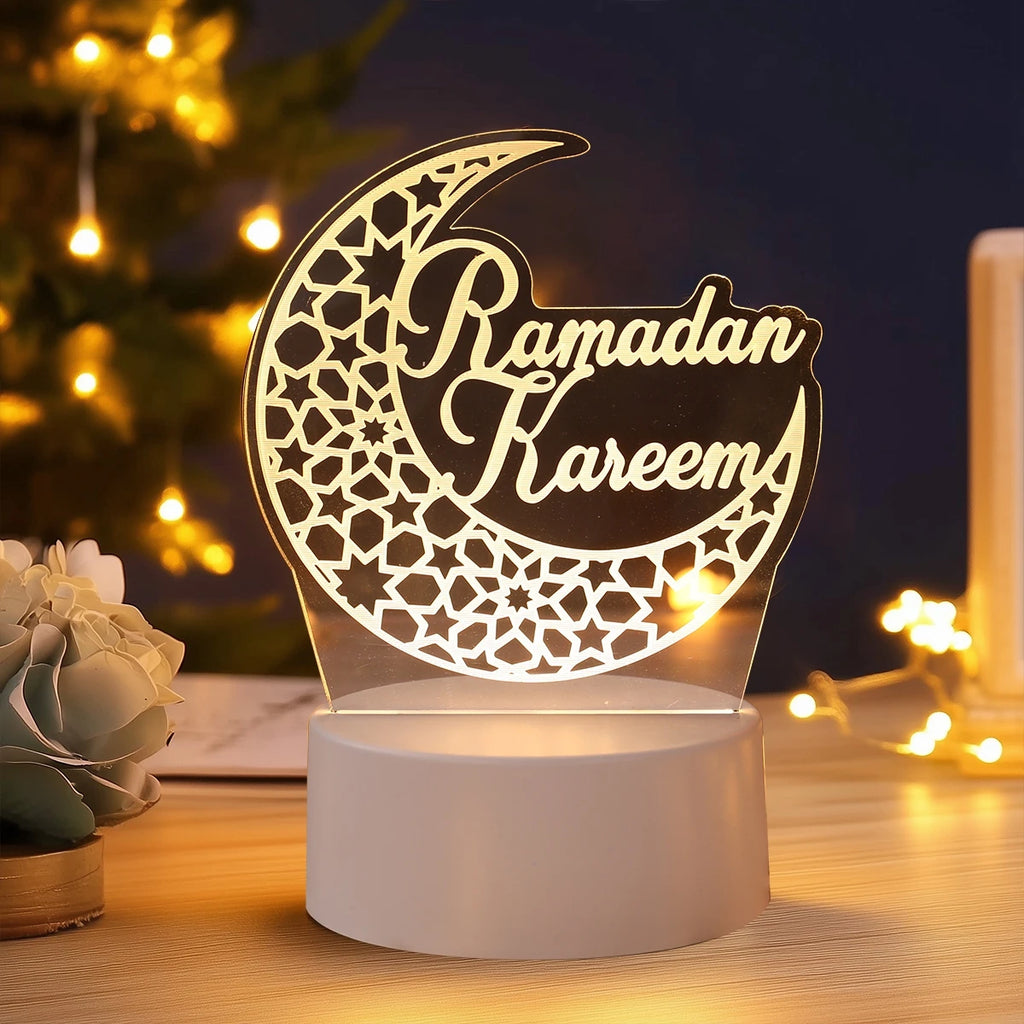 3D Led Lamp Ramadan Night Light Led Moon Star Eid Bedroom Decoration Light Ornament Ramadan Decoration For Home