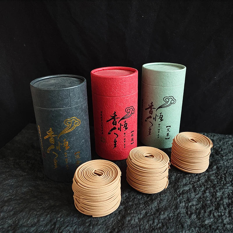 120 Plate/box Natural Sandalwood Lavender Coil Incense Aromatherapy Buddha Yoga Incense Indoor Burning Home Fragrance
