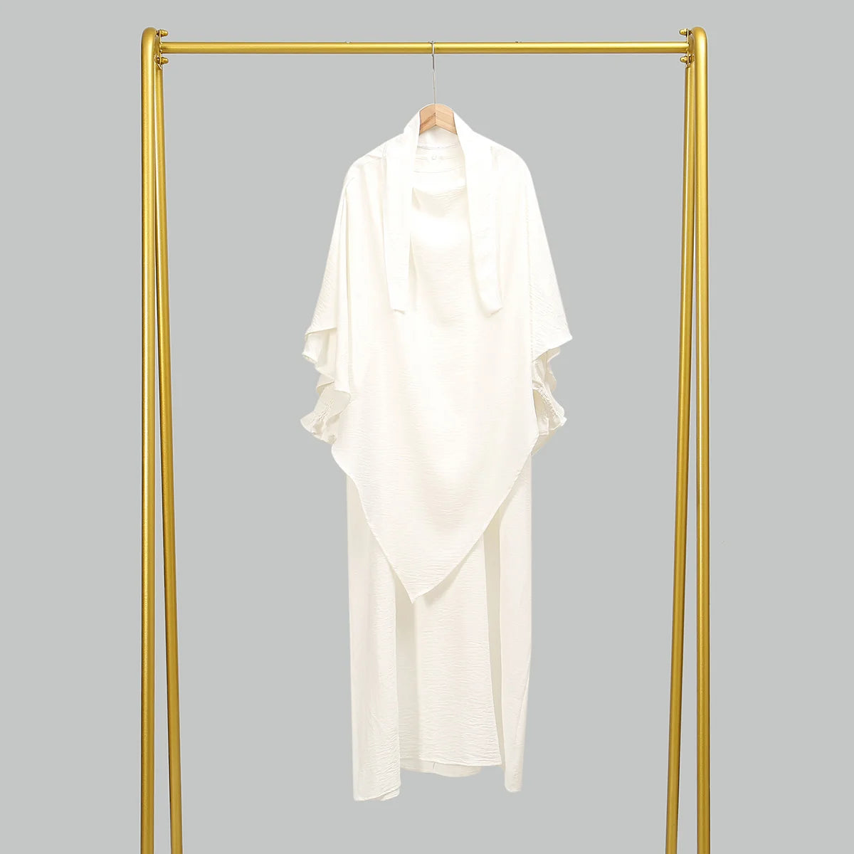 Two Piece Jilbab Prayer Set Abaya for Woman Batwing Hijab Dress Muslim Kimono Kaftan Robe Long Khimar Islam Cloth Jilbab Ramadan