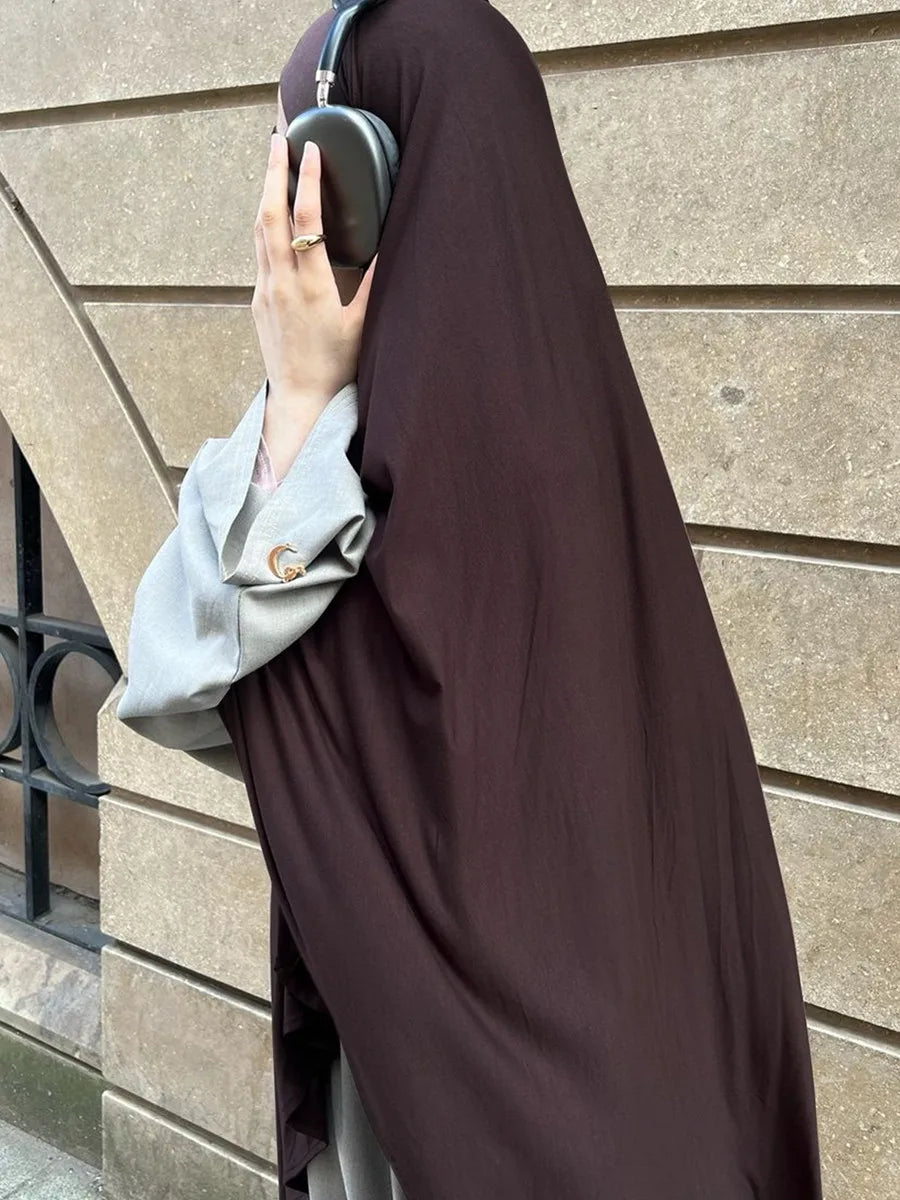 Middle East Muslim Women Arabic Dubai Abaya Ramadan Soft jersey Hijab scarf turban Femme musulman african Islam khimar Headscarf