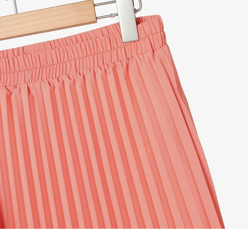 Autumn Outfits Muslim Women 2 Piece Sets Elegant Fashion Long Sleeve Tops Pleated Maxi Skirts Suit 2PCS Tracksuits