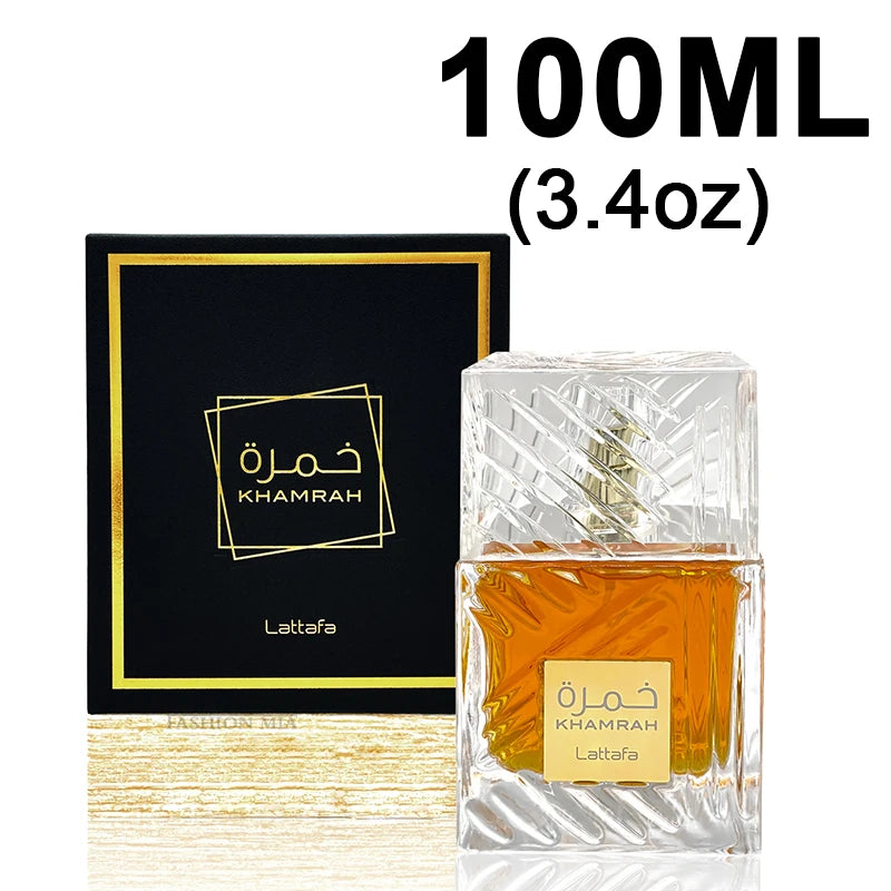 100ml Original Lattafa Khamrah Perfumes High Quality Qahwa Arabic Neutral Lasting Fragrance Cologne Perfume Christmas Gift 3.4oz