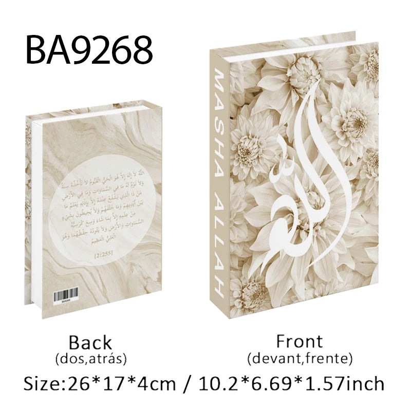 Islamic Luxury Fake Book Decorative Books Storage Box Coffee Table Interior Decoration Kaaba Mosque Muslims Bedroom Home Decor
