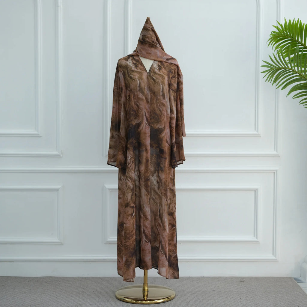 Abayas Turkey Kaftan Arabian Maxi Dresses Women Jilbabs With Hijab