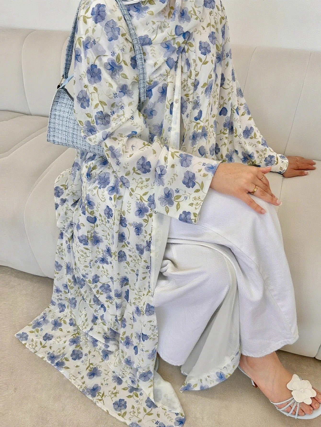 Eid Women Abaya Scarf 2 Piece Set Muslim Cardigan Ramadan Jalabiya Print Caftan Long Robe Morocco Kaftan Vestidos Largos 2026