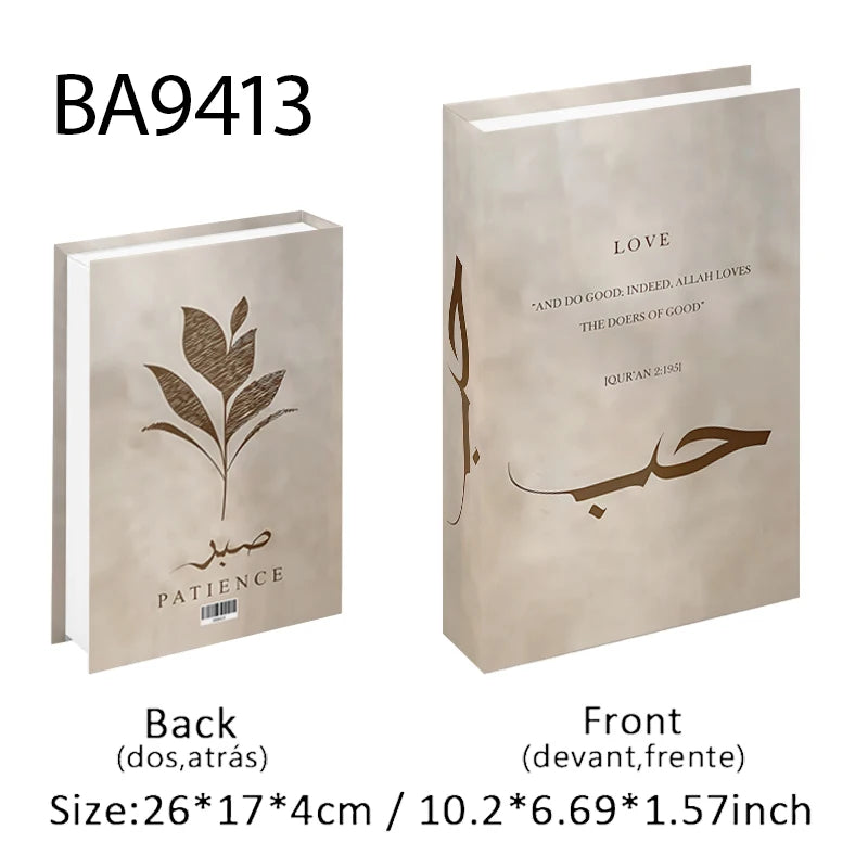 Islamic Luxury Fake Book Decorative Books Storage Box Coffee Table Interior Decoration Kaaba Mosque Muslims Bedroom Home Decor