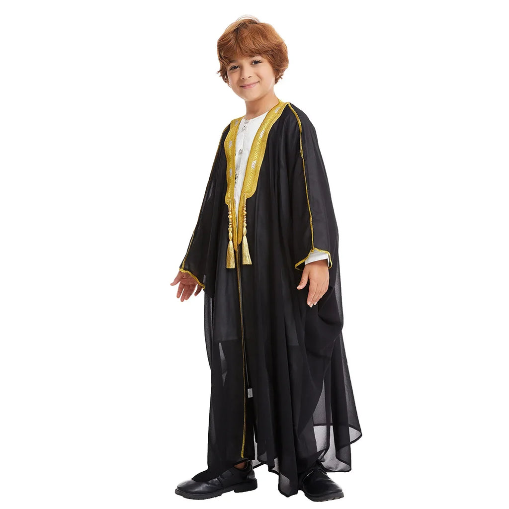Eid Muslim Boys Jubba Thobe Children Open Abaya Prayer Kaftan Ramadan Morocco Jubba Modest Islamic Dubai Saudi Abayas Thobe