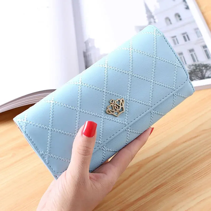 New Large Capacity Women's Wallet Fashionable Long Leather Clutch Bag Mobile Phone Bag Student Coin Purse Handheld Card Holder