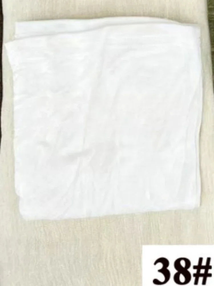 Rayon Cotton Hijab with Inner Cap Set Premium Wrinkle Scarf Headscarf Shawl Dirty Dyed Vintage Soft Muslim Turban Hijabs Women