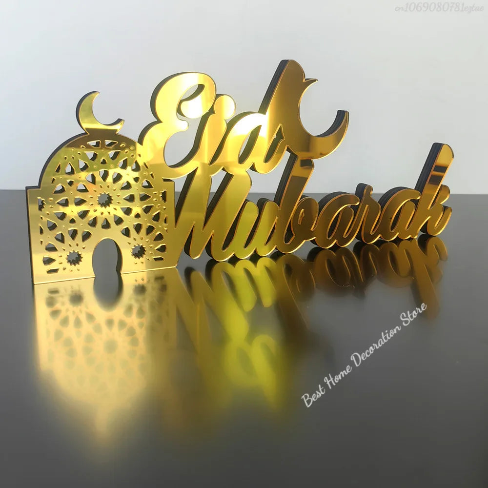 Ramadan Bismillah Acrylic Wooden Ornament Eid Mubarak Home Decoration Islamic Muslim Party Supplies Alhamdulillah Mashallah 2025