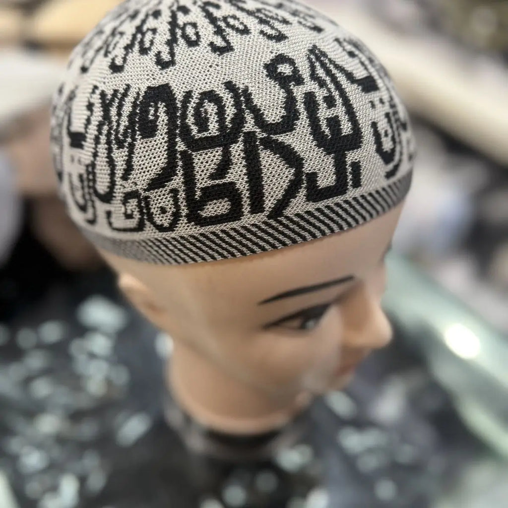 Ethnic Hats for Africa Men Knitted Cap Eid Prayer Khaki Street Melon Hat Fashion Classic Islam Beanies Kuki Caps Male 54-59cm