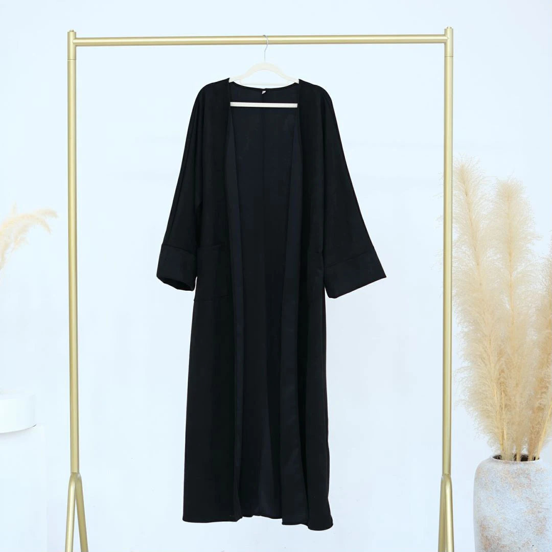 Uni New Open Abaya Winter Abaya Premium Velvet Cardigan Coat Women Abaya Muslim Dresses Modest Women Islamic Clothing
