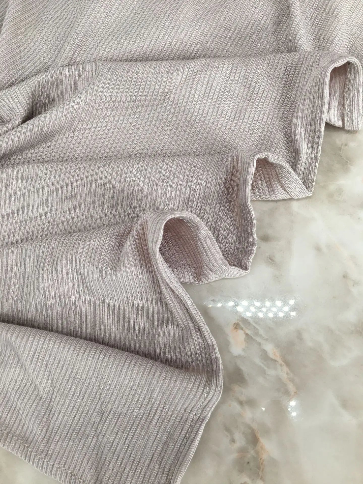 Premium Bamboo Ribbed Jersey Hijab Scarf for Women Elastic Breathable Thread Knitted Scarf Women Soft Striped Headscarf Bandana