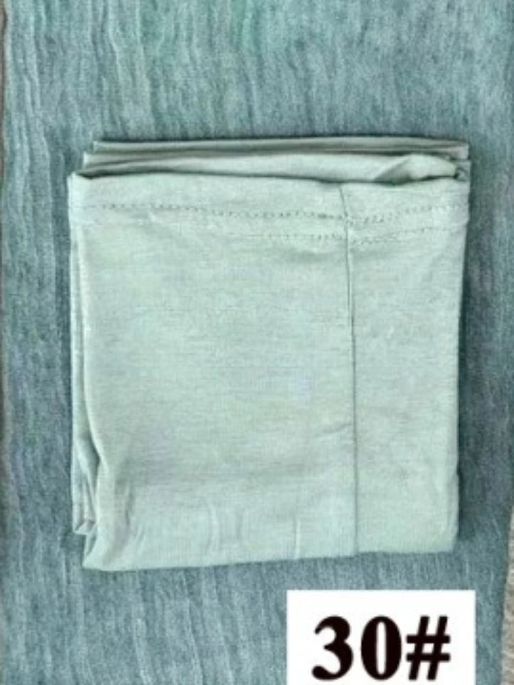 Rayon Cotton Hijab with Inner Cap Set Premium Wrinkle Scarf Headscarf Shawl Dirty Dyed Vintage Soft Muslim Turban Hijabs Women