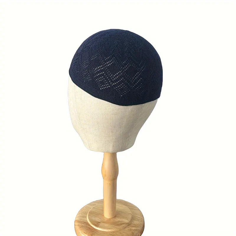 Muslim Men Prayer Hats Unisex Knitted Beanie Wrap Head Cap Islamic Ramadan Jewish India Cap Musulman Arab Men's Kippah Homme Hat
