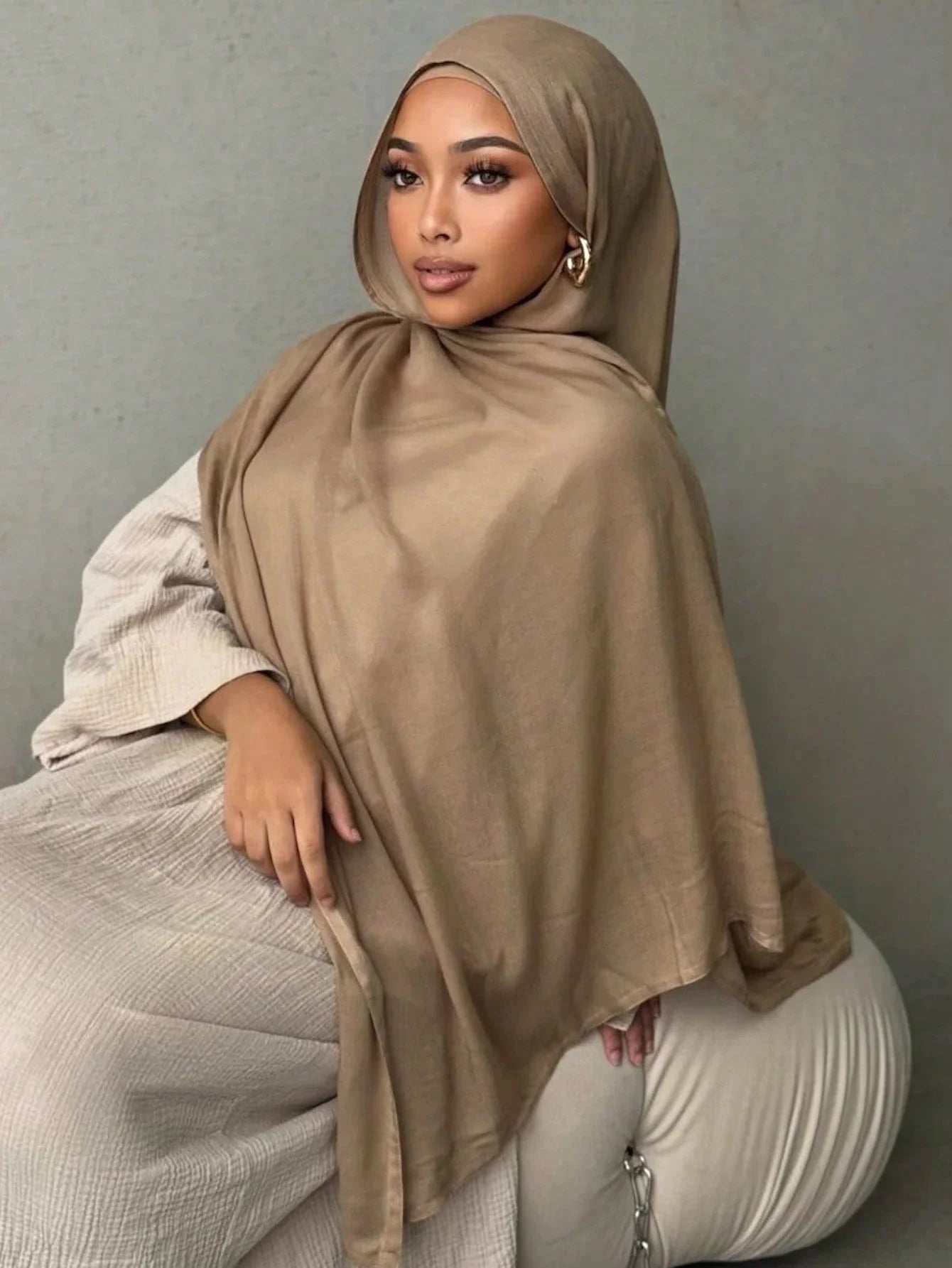 70*180cm Women Plain Solid Color Rayon Cotton Modal Hijab Scarf Lady High Quality Wraps Shawls Muslim Headband Islamic Scarves