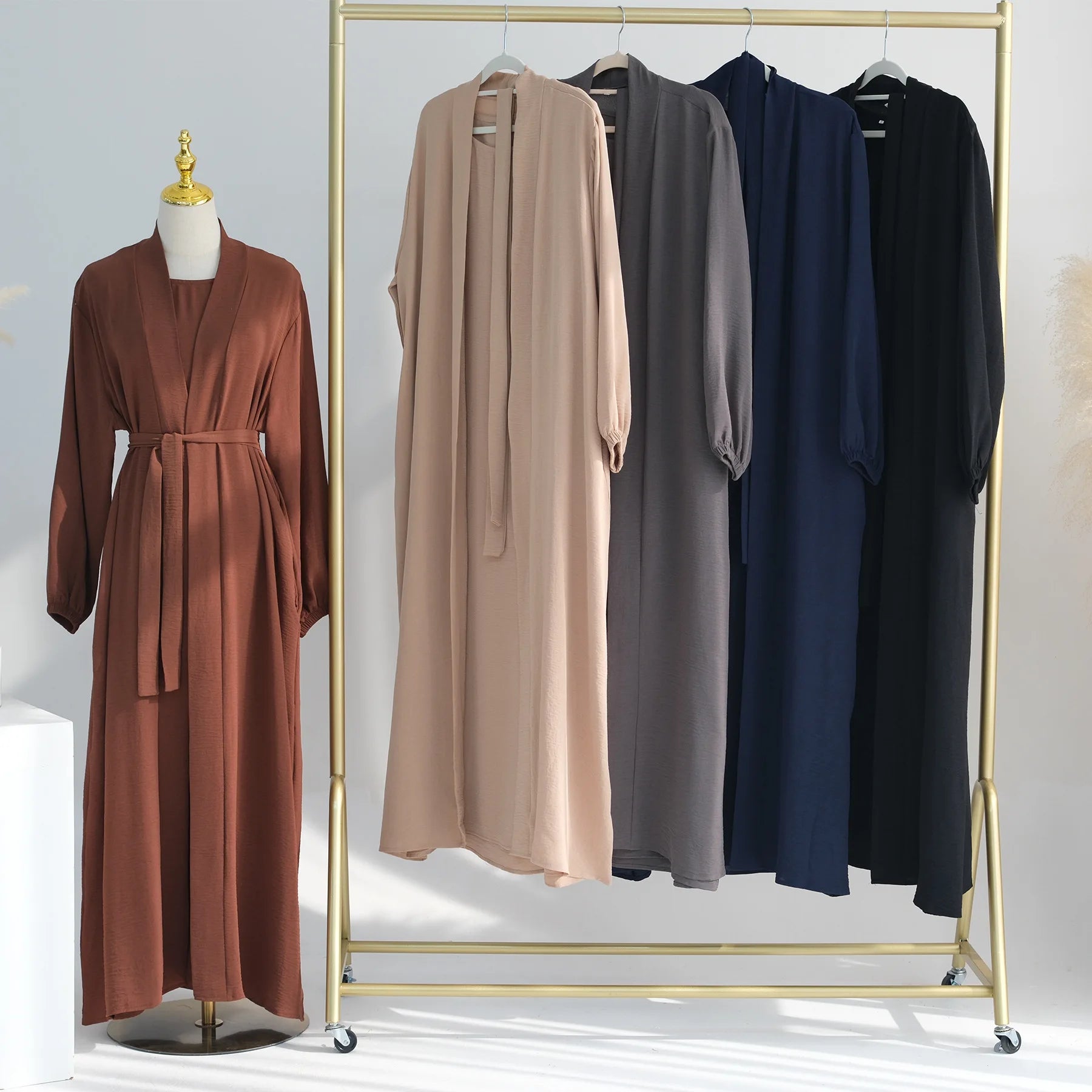 New Muslim Sets for Women Ramadan Prayer Dress Modest Dresses Eid Dubai Abaya Female Islam Clothing Elegant Party Clothes