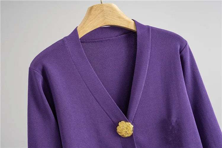 Women Knitted Sweater Muslim 2 Piece Set Cardigan Single Breasted Coat Long Skirt Suit Knit Outfits Morocco Autumn Winter 2025