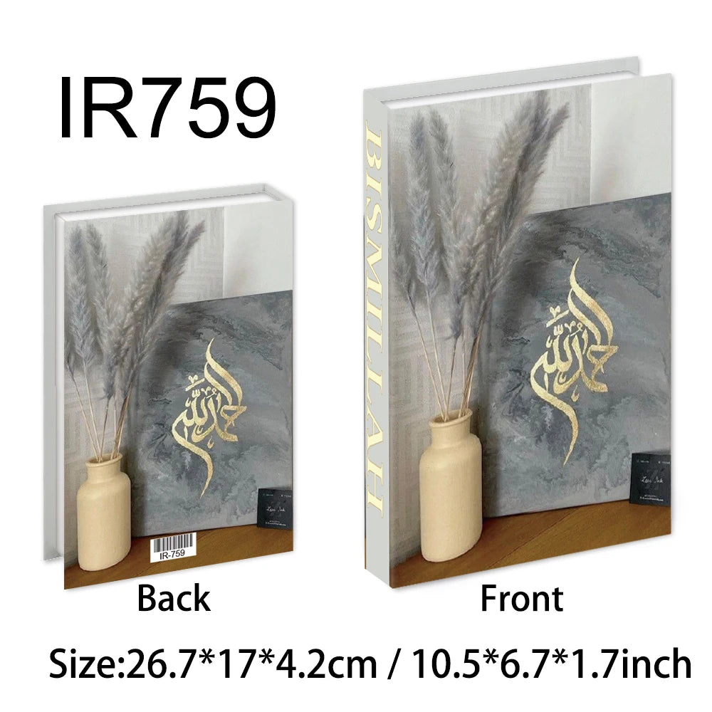 New Islamic Series Luxury Fake Books Home Decoration Remote Control Storage Box Coffee Table Fashion Home Decoration Accessories
