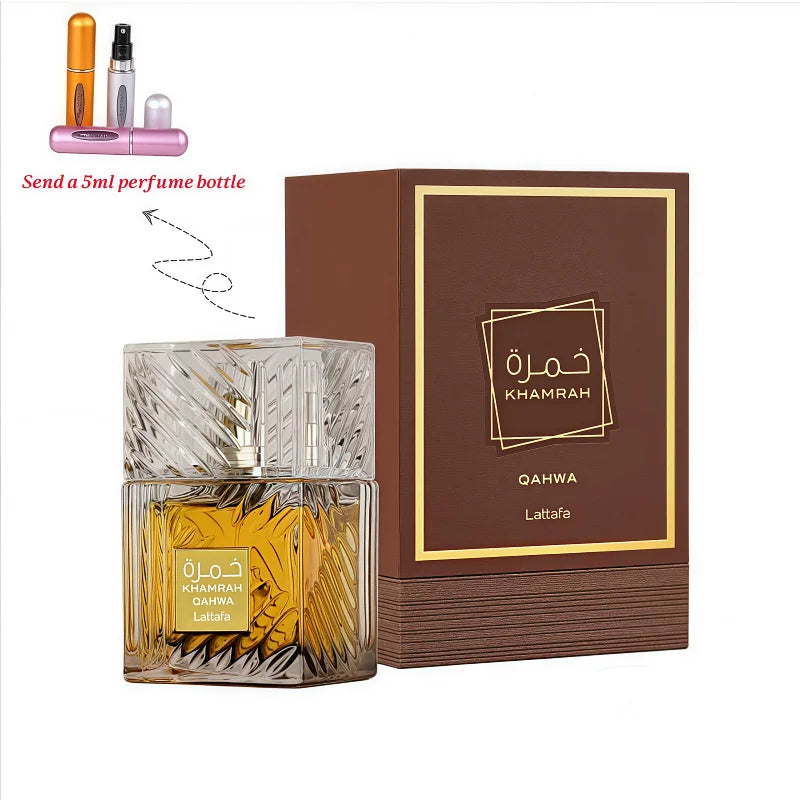 100ml Original Arab Perfumes Khamrah Long-lasting Sandalwood and Pine Scent Cologne Men's Luxury Perfume Gift