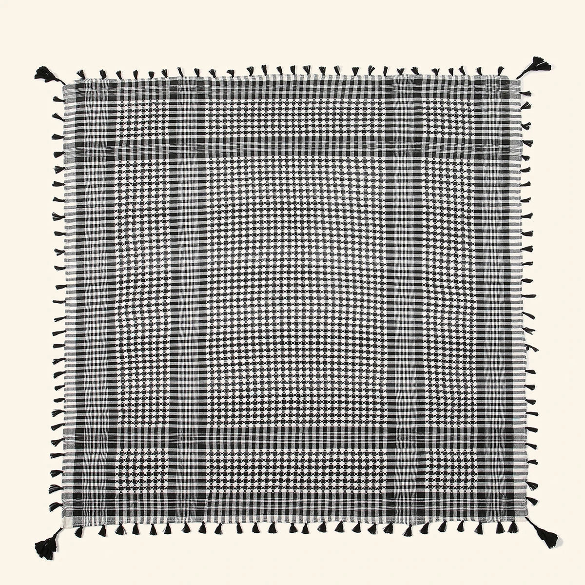 Saudi Arabic Islamic Accessories Men Praying Hat Headscarf Headband Muslim Traditional Costumes Clothing Plaid Turban 140*140cm