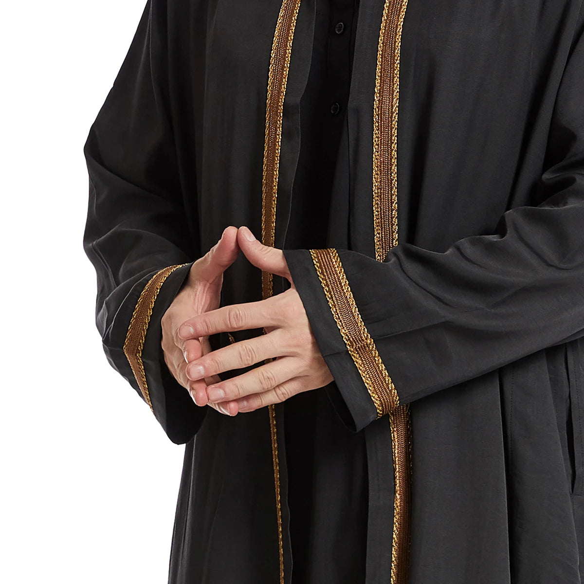 Ramadan Eid Muslim Man Long Sleeve Dress Embroidery Jubba Thobe Arabic Islamic Mens Cardigan Kimono Morocco Robe Turkey Caftan