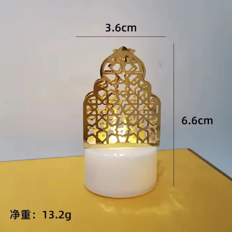 LED Moon Star Castle Lights Eid Mubarak Electronic candle light Islam Muslim Festival Party Eid al-Fitr home Ramadan Decoration