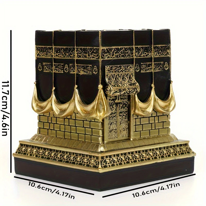 Kaaba Replica Model Islamic Muslim Turkish Ramadan Eid Islamic Gifts Home Decorations Imitation Metal Decoration